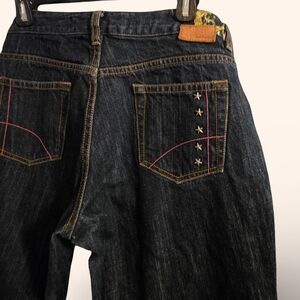 Authentic Vintage 2000's Low Rise Triple Five Soul Embelished Dark Jeans